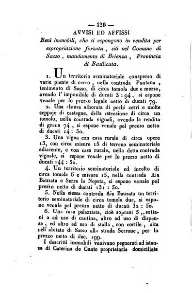 Giornale del governo della provincia di Basilicata