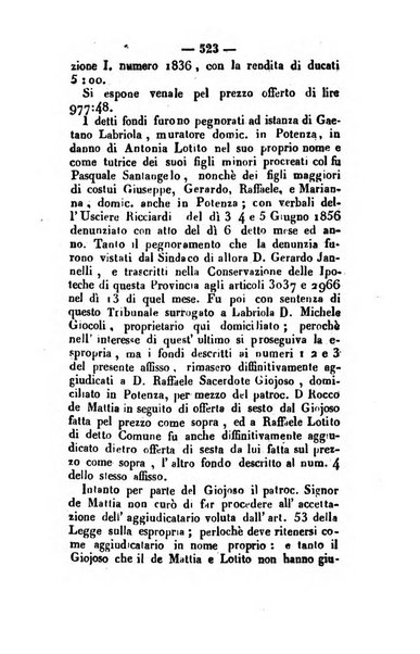 Giornale del governo della provincia di Basilicata