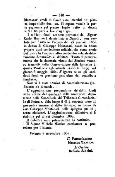 Giornale del governo della provincia di Basilicata