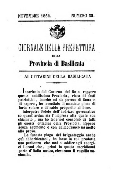 Giornale del governo della provincia di Basilicata