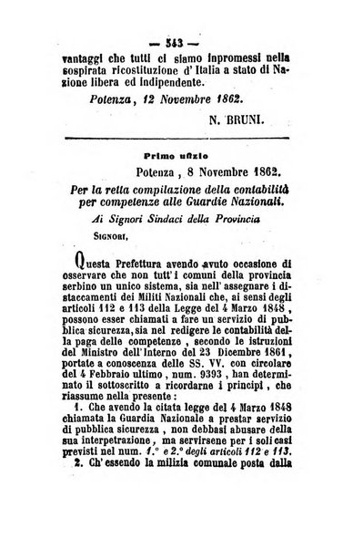 Giornale del governo della provincia di Basilicata