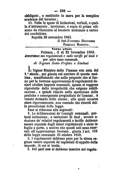 Giornale del governo della provincia di Basilicata