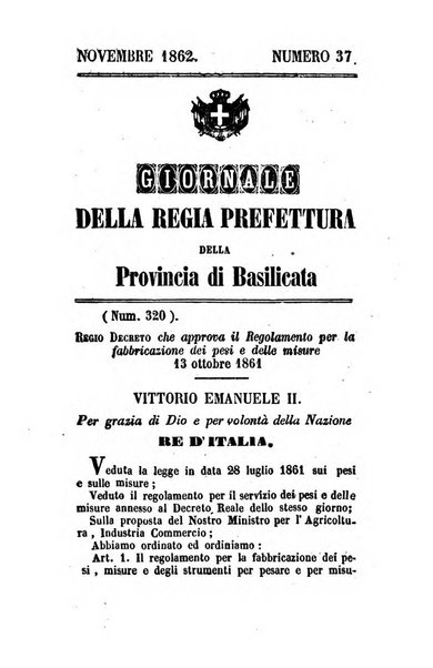 Giornale del governo della provincia di Basilicata