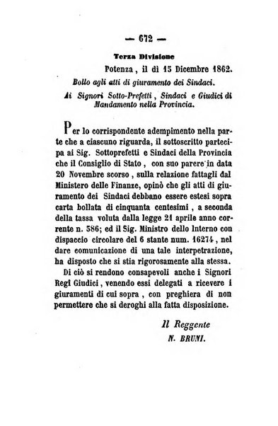 Giornale del governo della provincia di Basilicata