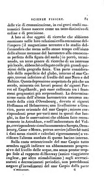 L'indicatore de' progressi della letteratura, delle scienze, delle arti e dell'industria ovvero Rivista de' libri di maggiore importanza che si pubblicano in Italia e de' giornali scientifici e letterari più accreditati di tutte le nazioni