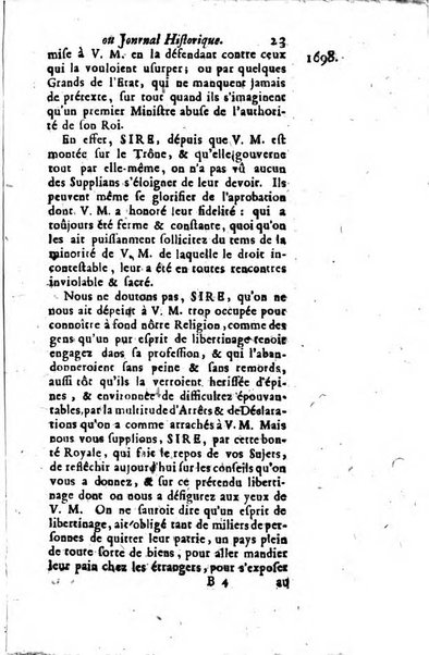 Journal historique sur les matières du tems contenant aussi quelques nouvelles de littérature et autres remarques curieuses