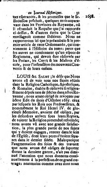 Journal historique sur les matières du tems contenant aussi quelques nouvelles de littérature et autres remarques curieuses