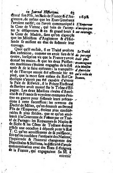 Journal historique sur les matières du tems contenant aussi quelques nouvelles de littérature et autres remarques curieuses