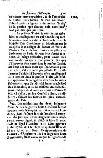 Journal historique sur les matières du tems contenant aussi quelques nouvelles de littérature et autres remarques curieuses