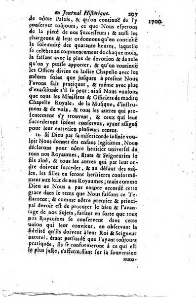 Journal historique sur les matières du tems contenant aussi quelques nouvelles de littérature et autres remarques curieuses