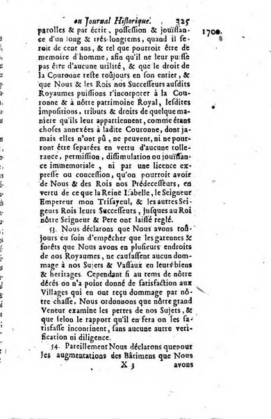 Journal historique sur les matières du tems contenant aussi quelques nouvelles de littérature et autres remarques curieuses