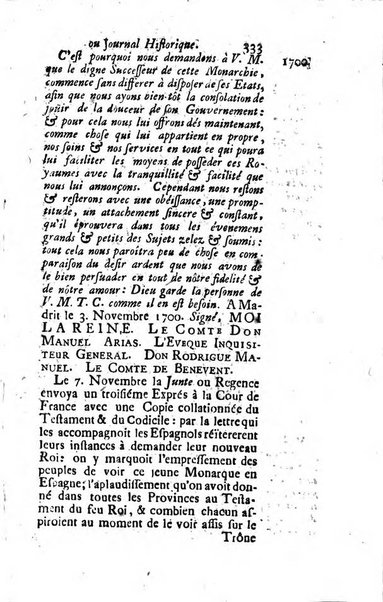 Journal historique sur les matières du tems contenant aussi quelques nouvelles de littérature et autres remarques curieuses