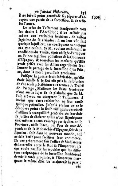 Journal historique sur les matières du tems contenant aussi quelques nouvelles de littérature et autres remarques curieuses