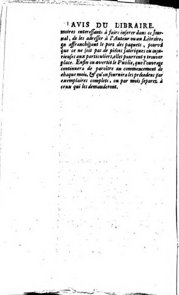 Journal historique sur les matières du tems contenant aussi quelques nouvelles de littérature et autres remarques curieuses