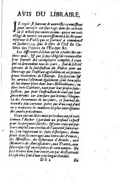 Journal historique sur les matières du tems contenant aussi quelques nouvelles de littérature et autres remarques curieuses