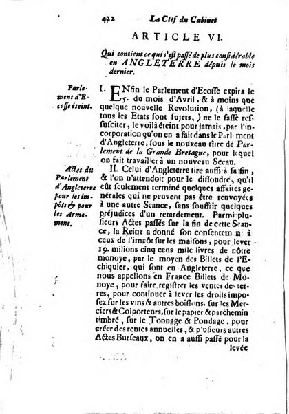 Journal historique sur les matières du tems contenant aussi quelques nouvelles de littérature et autres remarques curieuses