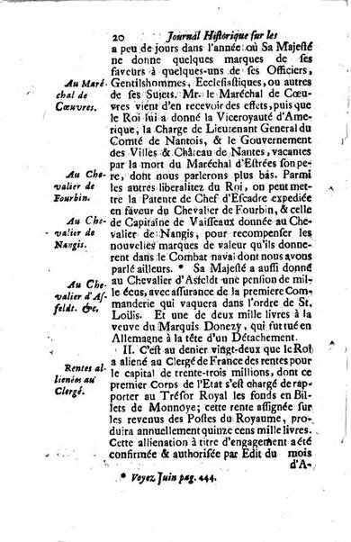 Journal historique sur les matières du tems contenant aussi quelques nouvelles de littérature et autres remarques curieuses