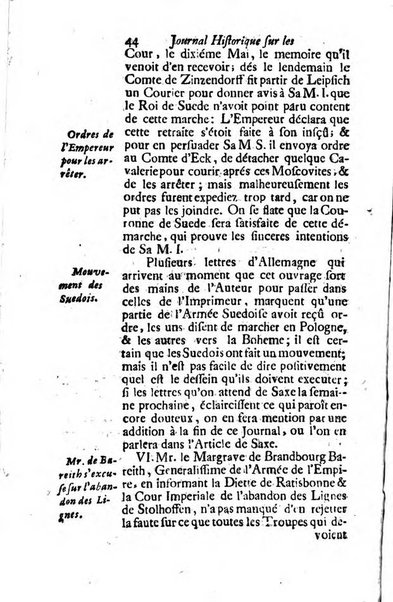 Journal historique sur les matières du tems contenant aussi quelques nouvelles de littérature et autres remarques curieuses