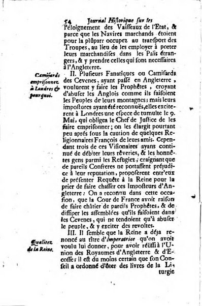 Journal historique sur les matières du tems contenant aussi quelques nouvelles de littérature et autres remarques curieuses