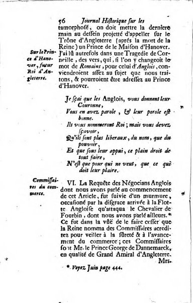 Journal historique sur les matières du tems contenant aussi quelques nouvelles de littérature et autres remarques curieuses