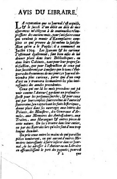 Journal historique sur les matières du tems contenant aussi quelques nouvelles de littérature et autres remarques curieuses