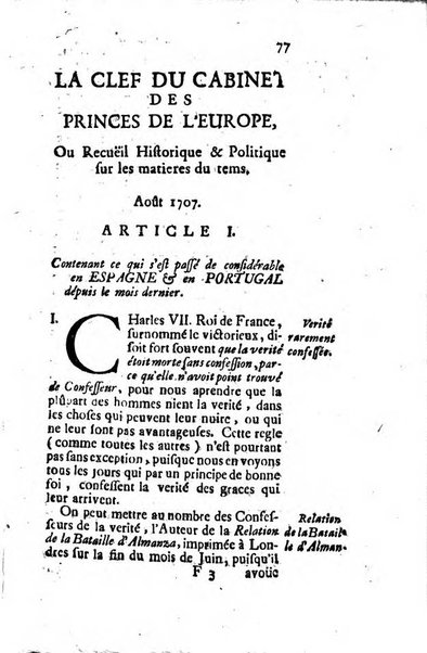 Journal historique sur les matières du tems contenant aussi quelques nouvelles de littérature et autres remarques curieuses