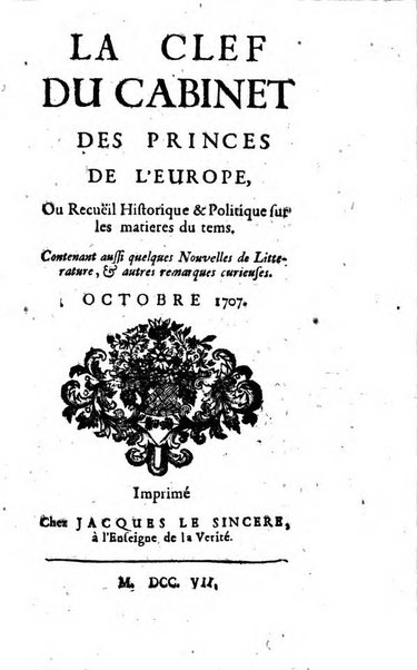 Journal historique sur les matières du tems contenant aussi quelques nouvelles de littérature et autres remarques curieuses