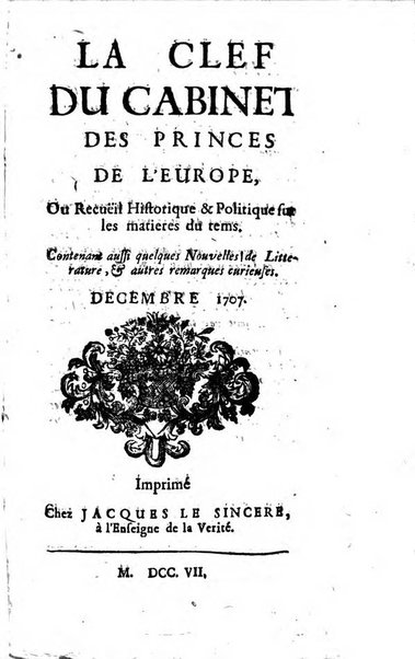 Journal historique sur les matières du tems contenant aussi quelques nouvelles de littérature et autres remarques curieuses