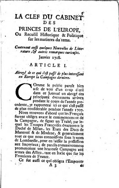 Journal historique sur les matières du tems contenant aussi quelques nouvelles de littérature et autres remarques curieuses