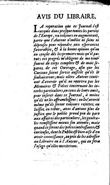 Journal historique sur les matières du tems contenant aussi quelques nouvelles de littérature et autres remarques curieuses