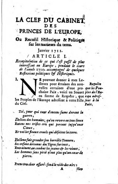 Journal historique sur les matières du tems contenant aussi quelques nouvelles de littérature et autres remarques curieuses