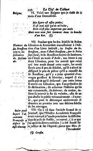 Journal historique sur les matières du tems contenant aussi quelques nouvelles de littérature et autres remarques curieuses