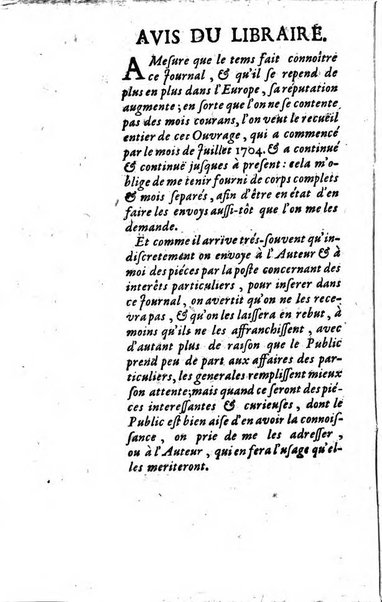 Journal historique sur les matières du tems contenant aussi quelques nouvelles de littérature et autres remarques curieuses