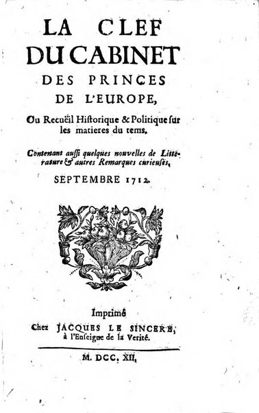 Journal historique sur les matières du tems contenant aussi quelques nouvelles de littérature et autres remarques curieuses