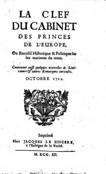 Journal historique sur les matières du tems contenant aussi quelques nouvelles de littérature et autres remarques curieuses