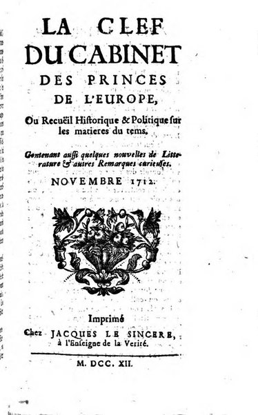 Journal historique sur les matières du tems contenant aussi quelques nouvelles de littérature et autres remarques curieuses