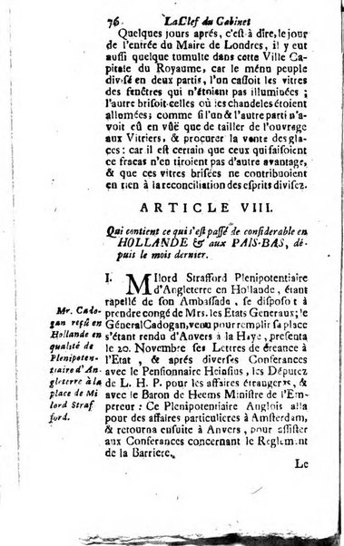 Journal historique sur les matières du tems contenant aussi quelques nouvelles de littérature et autres remarques curieuses