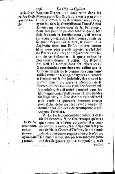 La clef du cabinet des princes de l'Europe ou recueil historique et politique sur les matières du tems