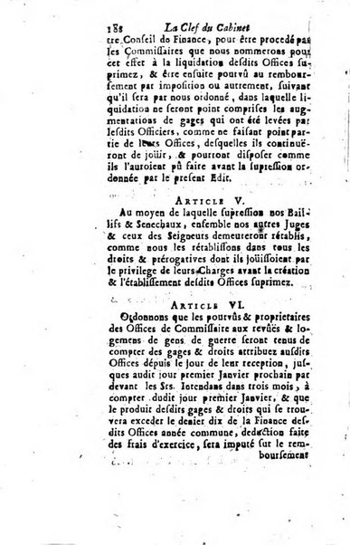 La clef du cabinet des princes de l'Europe ou recueil historique et politique sur les matières du tems