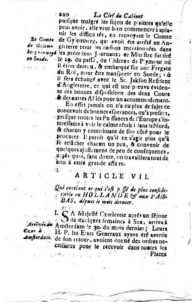 La clef du cabinet des princes de l'Europe ou recueil historique et politique sur les matières du tems