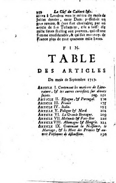 La clef du cabinet des princes de l'Europe ou recueil historique et politique sur les matières du tems