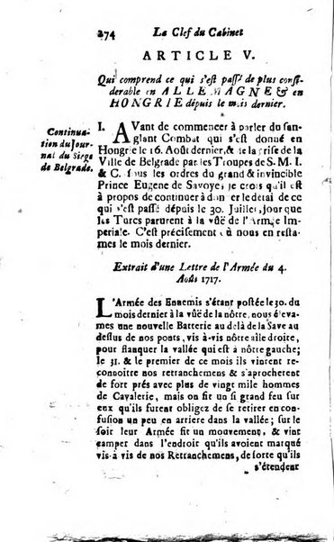 La clef du cabinet des princes de l'Europe ou recueil historique et politique sur les matières du tems