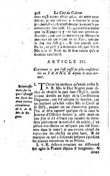 La clef du cabinet des princes de l'Europe ou recueil historique et politique sur les matières du tems