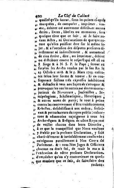 La clef du cabinet des princes de l'Europe ou recueil historique et politique sur les matières du tems