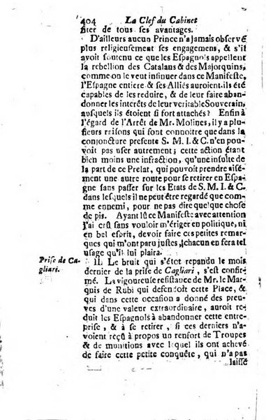 La clef du cabinet des princes de l'Europe ou recueil historique et politique sur les matières du tems