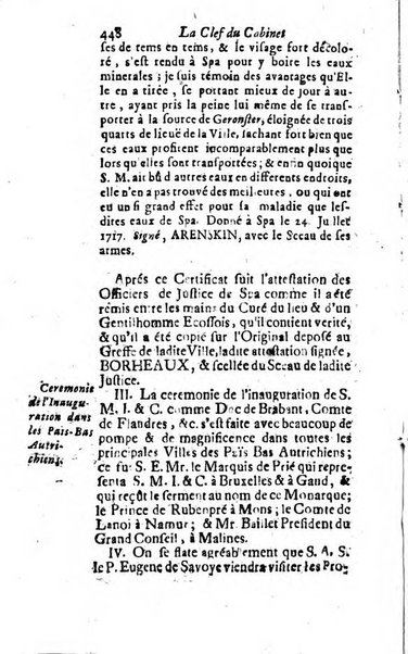 La clef du cabinet des princes de l'Europe ou recueil historique et politique sur les matières du tems