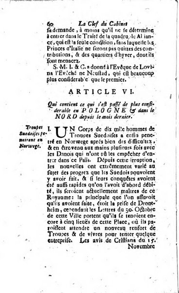 La clef du cabinet des princes de l'Europe ou recueil historique et politique sur les matières du tems