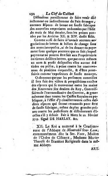 La clef du cabinet des princes de l'Europe ou recueil historique et politique sur les matières du tems