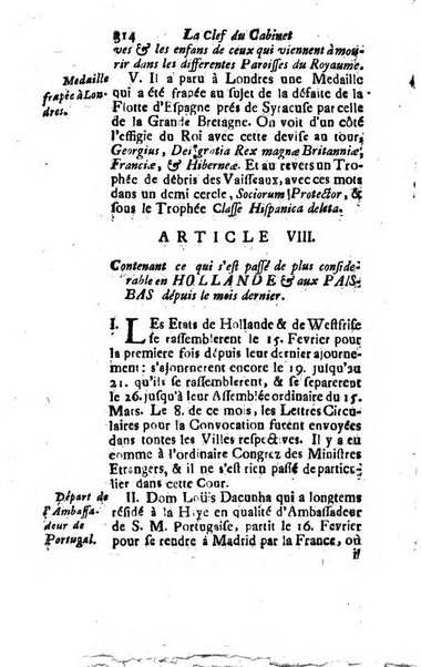 La clef du cabinet des princes de l'Europe ou recueil historique et politique sur les matières du tems