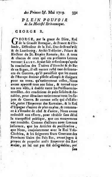 La clef du cabinet des princes de l'Europe ou recueil historique et politique sur les matières du tems